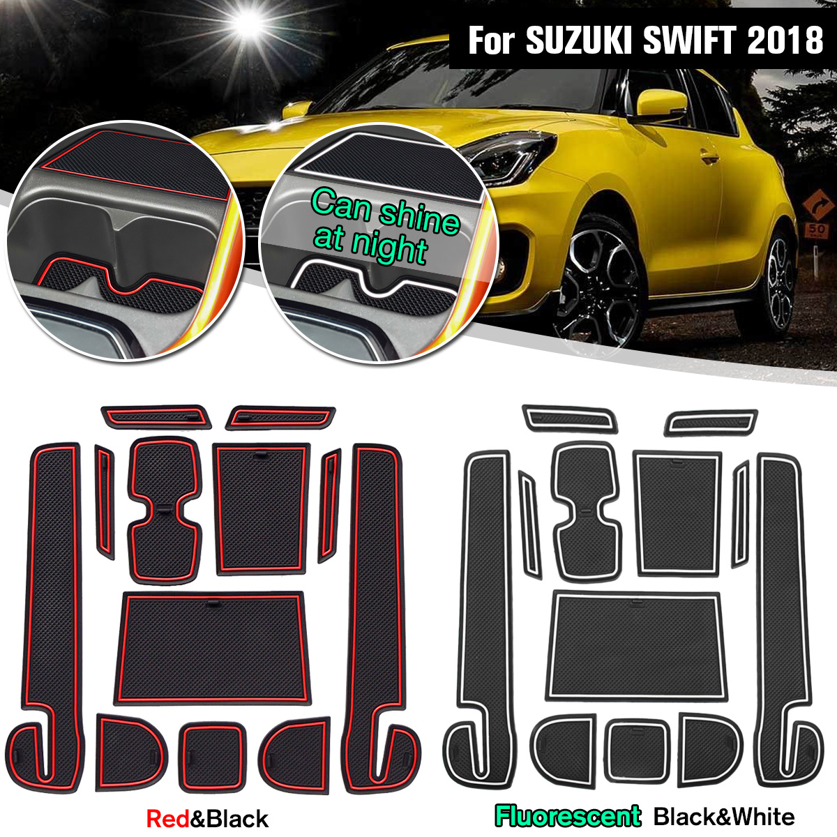 Gate-Slot-Pad-For-SUZUKI-SWIFT-2018-Cup-Holders-Door-Slot-Mat-Groove-Non-slip-12-1679751