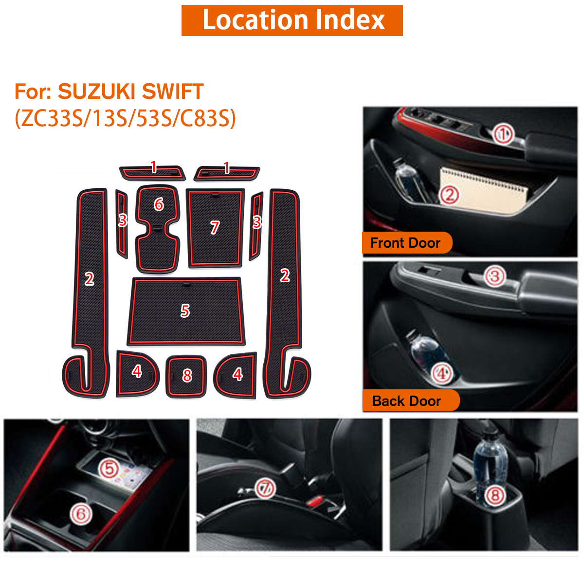 Gate-Slot-Pad-For-SUZUKI-SWIFT-2018-Cup-Holders-Door-Slot-Mat-Groove-Non-slip-12-1679751