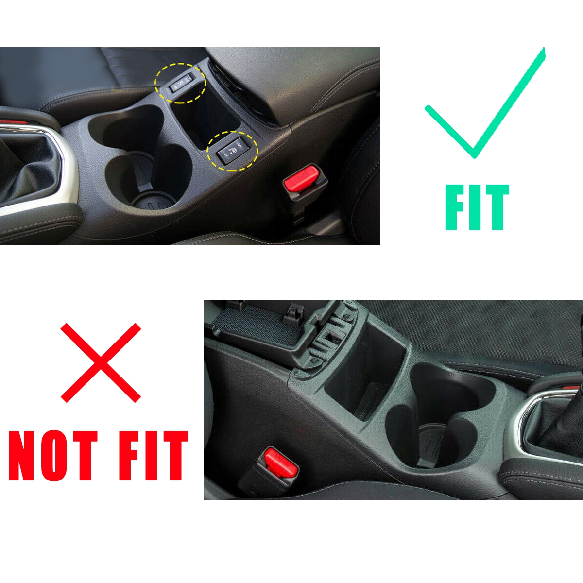 Interior-Trim-Molding-Cup-Holder-Trim-Cover-For-Nissan-Qashqai-J11-2014-2018-1826968