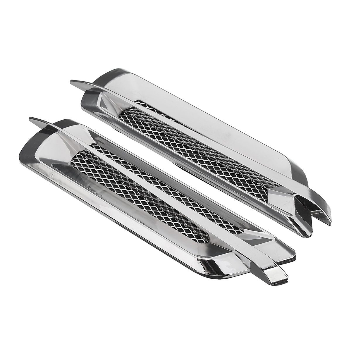 Pair-Universal-Silver-Car-Side-Air-Flow-Vent-Fender-Intake-Decoration-Stickers-1671103