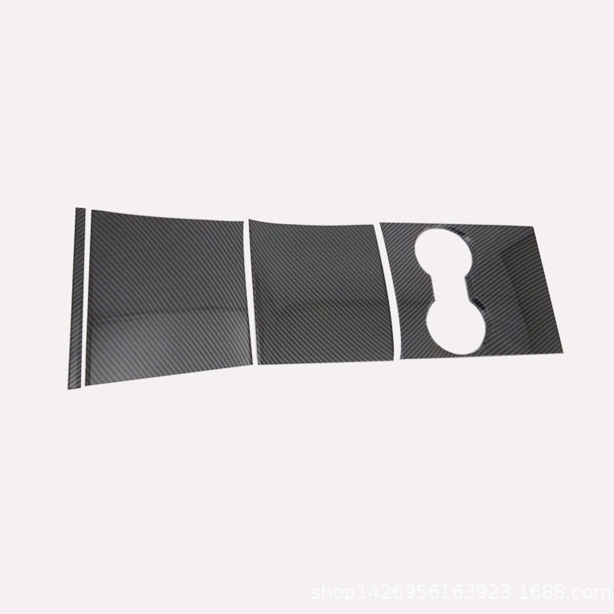 Real-Carbon-Fiber-Interior-Water-Cup-Holder-Cover-Trim-For-Tesla-Model-3-1826970