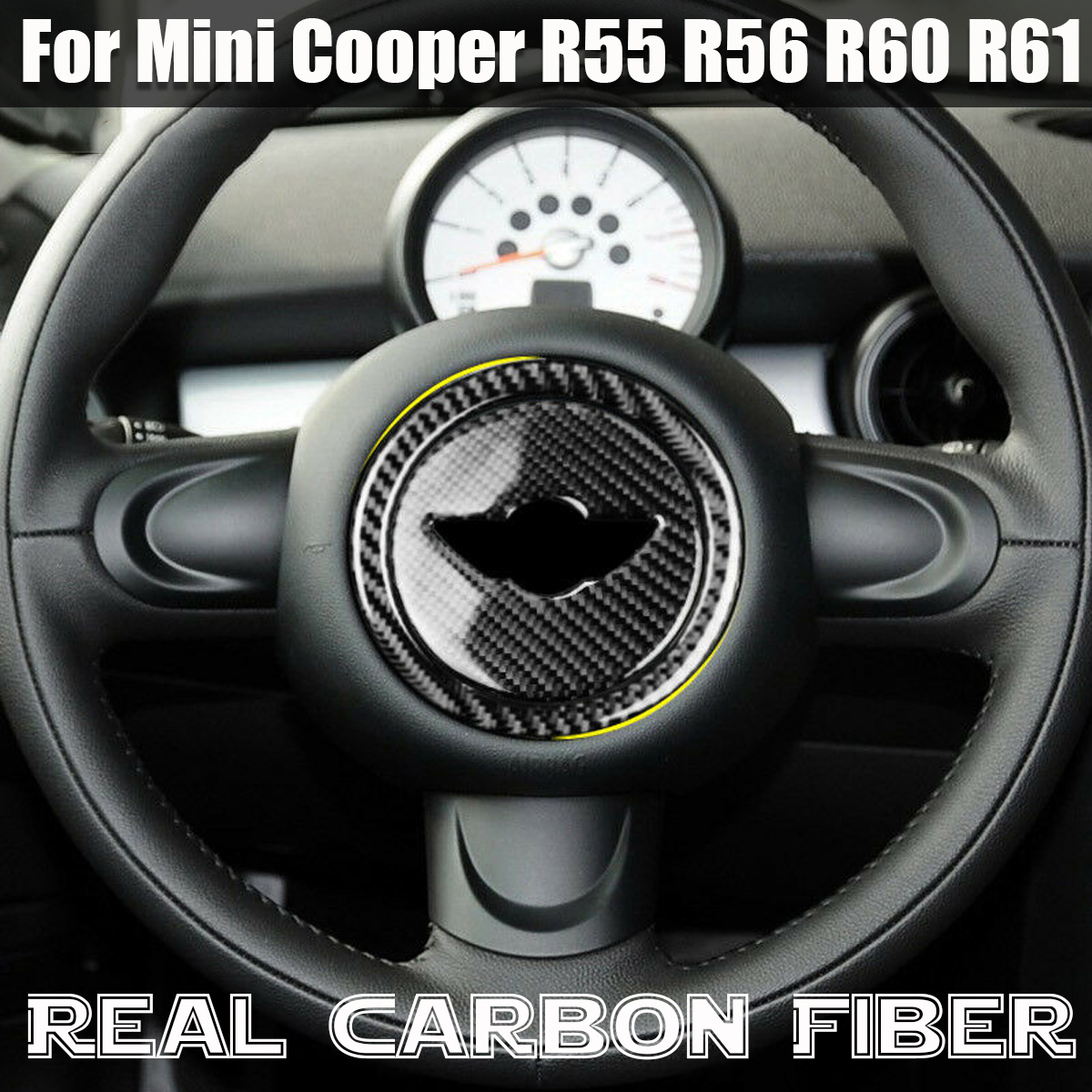 Real-Carbon-Fiber-Steering-Wheel-Sticker-Cover-Trim-For-Mini-Cooper-R55-R56-R60-1674378