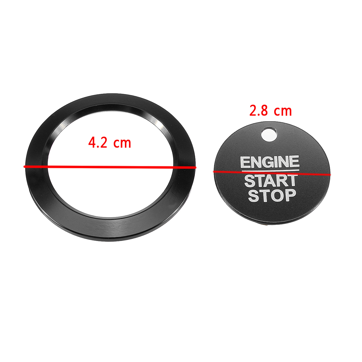 Start-Stop-Engine-Schluumlssellochschalter-Ring-Abdeckung-Trim-Fuumlr-Ford-F150-15-18-1666346