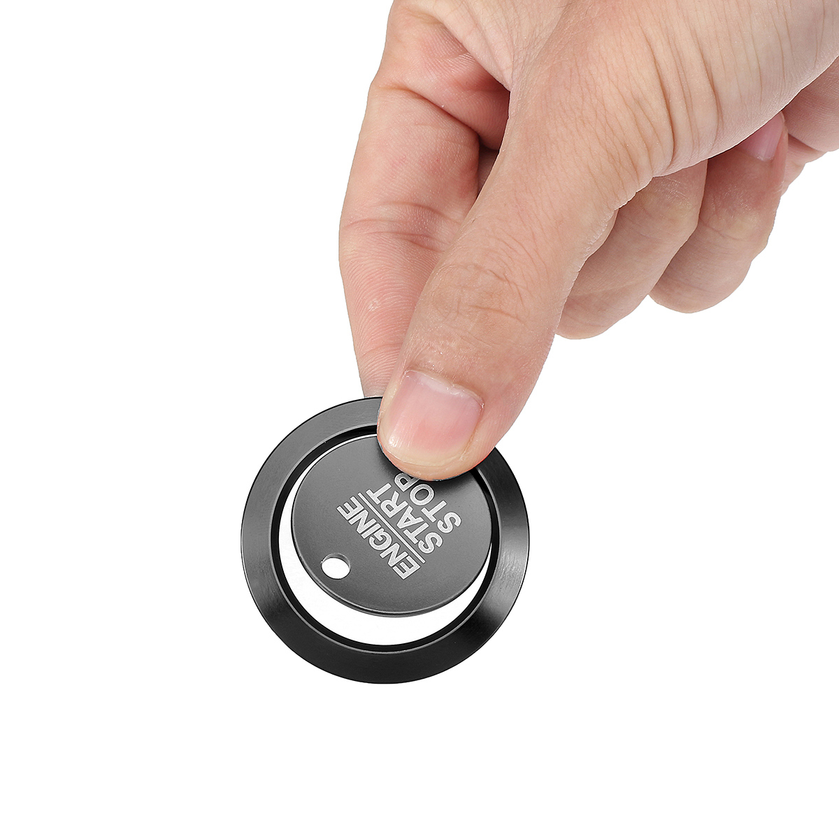 Start-Stop-Engine-Schluumlssellochschalter-Ring-Abdeckung-Trim-Fuumlr-Ford-F150-15-18-1666346