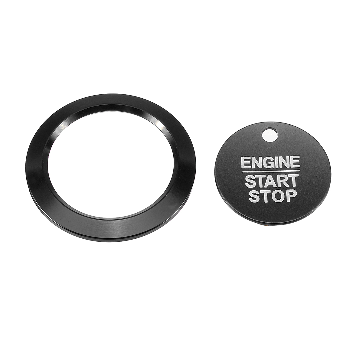 Start-Stop-Engine-Schluumlssellochschalter-Ring-Abdeckung-Trim-Fuumlr-Ford-F150-15-18-1666346