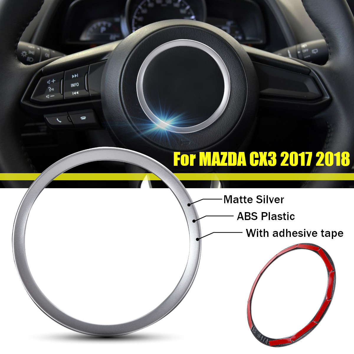 Steering-Wheel-Center-Decoration-Ring-Trim-Cover-Sticker-For-MAZDA-CX3-2017-2018-1674413