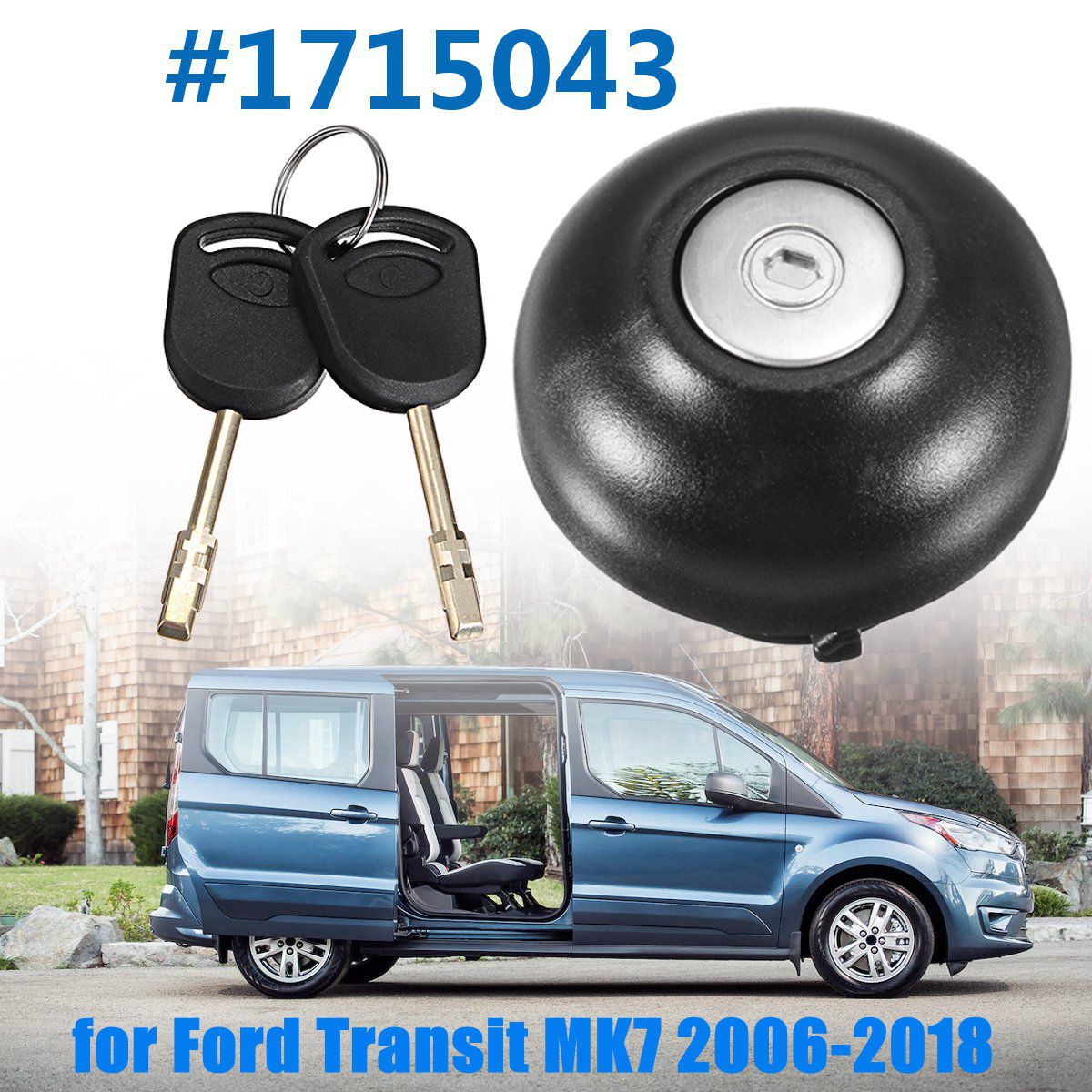 Anti-Theft-Locking-Fuel-Cap-Cover-w-Two-Key-for-Ford-Transit-MK7-06-18-1715043-1284723
