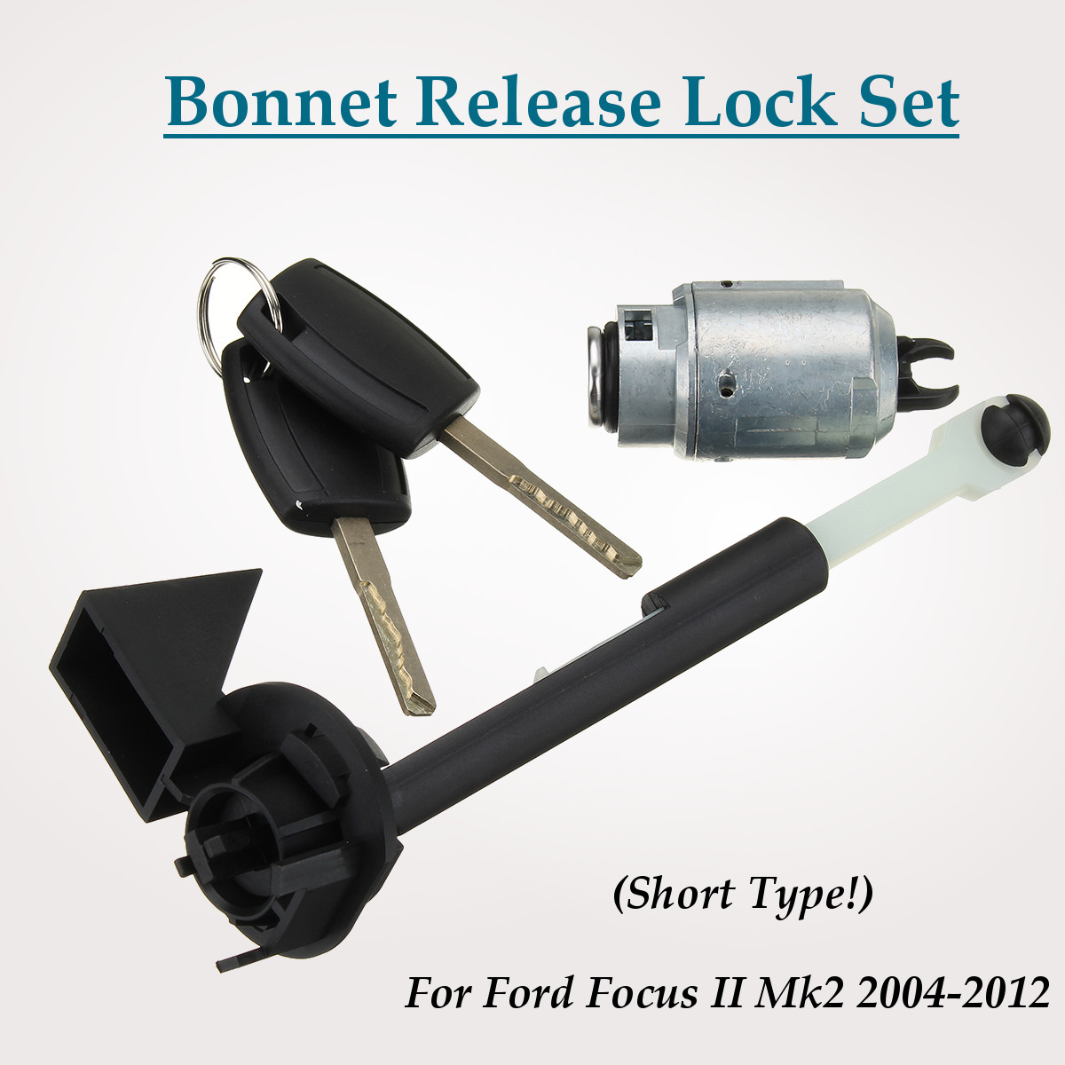 Bonnet-Release-Lock-Kit-Replacement-w-2-Keys-for-Ford-Focus-II-Mk2-2004-12-1269670