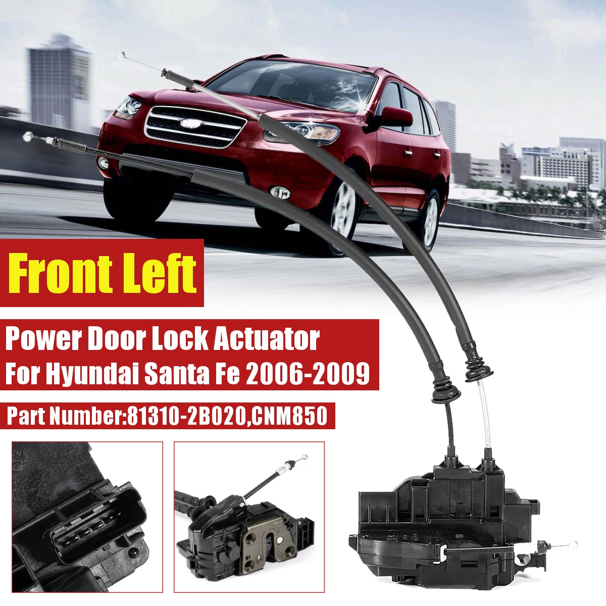 Front-Left-Power-Door-Lock-Actuator-For-Hyundai-Santa-Fe-2006-2009-LHD-CNM850-813102B020-1579301