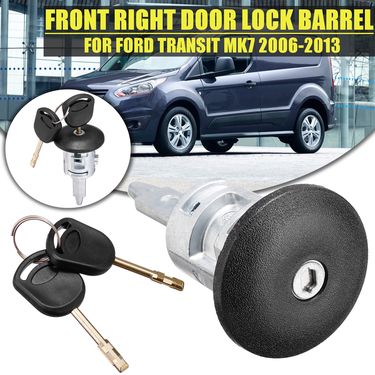 Front-Right-Door-Lock-Barrel-with-2-Keys-for-FORD-TRANSIT-MK7-2006-2013-4060638-1525330