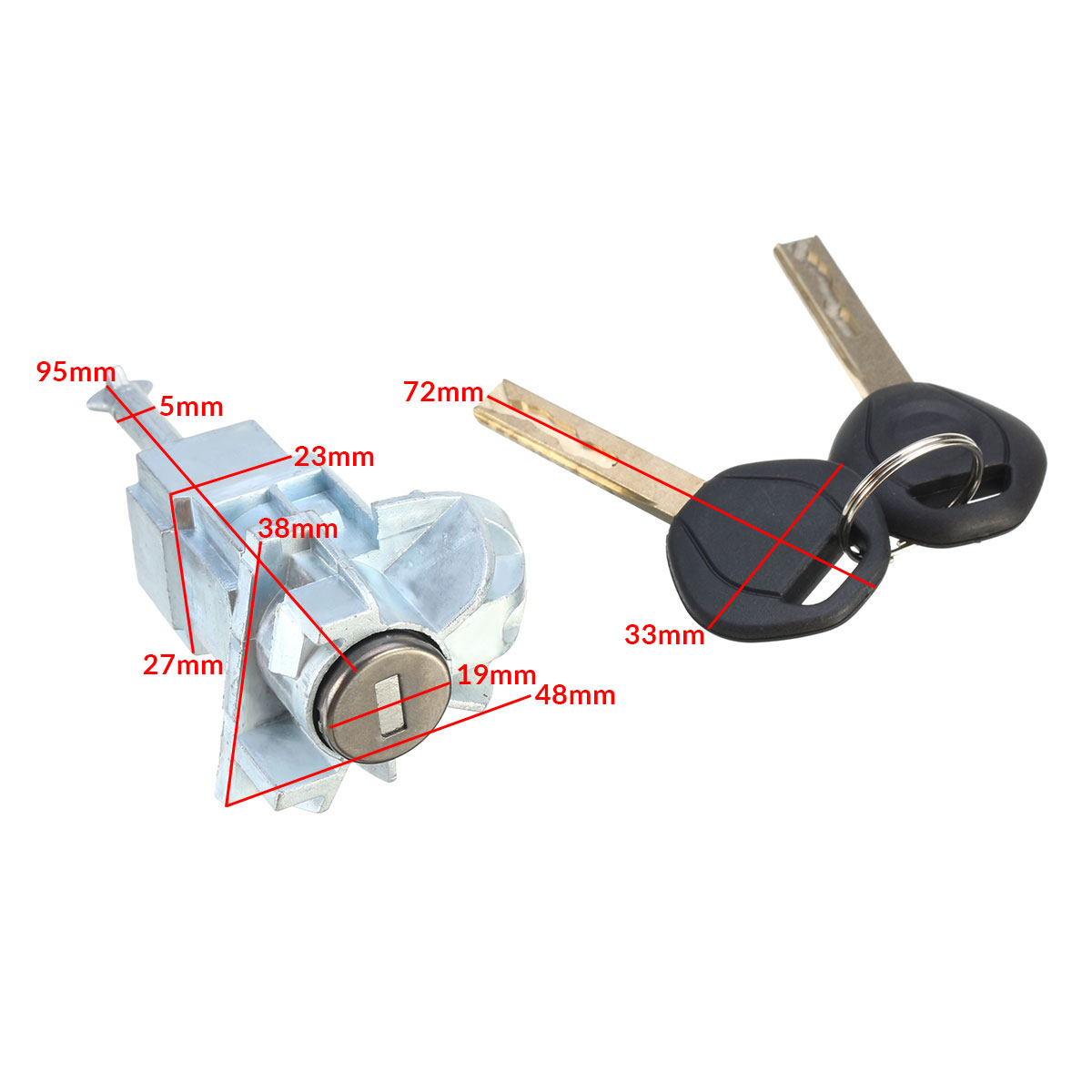 Left-Driver-Door-Lock-Cylinder-Barrel-Assembly-with-2-Keys-For-BMW-3-Series-E46-M3-1595246