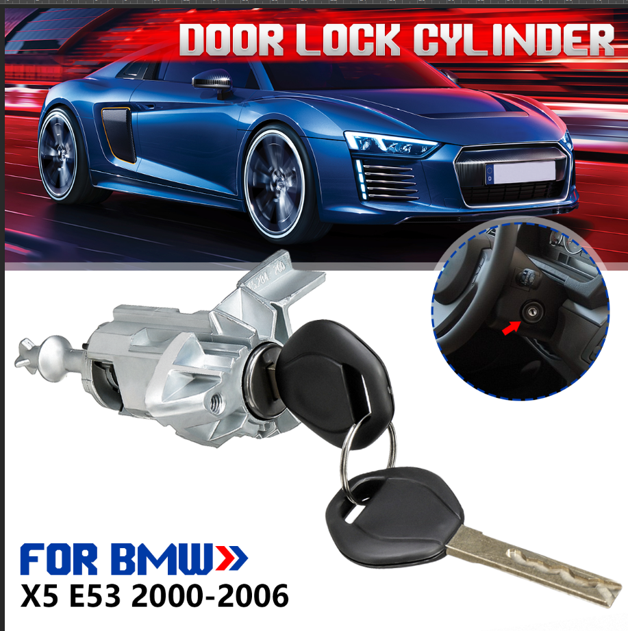 Left-Driver-Door-Lock-Cylinder-Barrel-Assembly-with-2-Keys-For-BMW-X5-E53-2000-2006-1595230