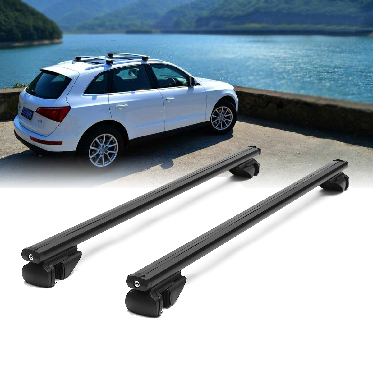 120cm-Universal-Aluminum-Car-Roof-Rack-Locking-Cross-Bars-Anti-Theft-Lockable-1680967