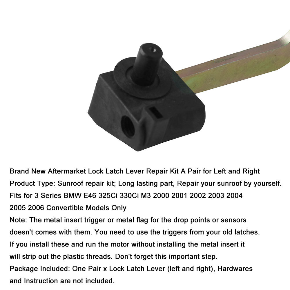 1Pair-Convertible-Top-Lock-Latch-Lever-Repair-Kit-For-BMW-3-Series-E46-325Ci-330Ci-M3-2000-2006-1794674