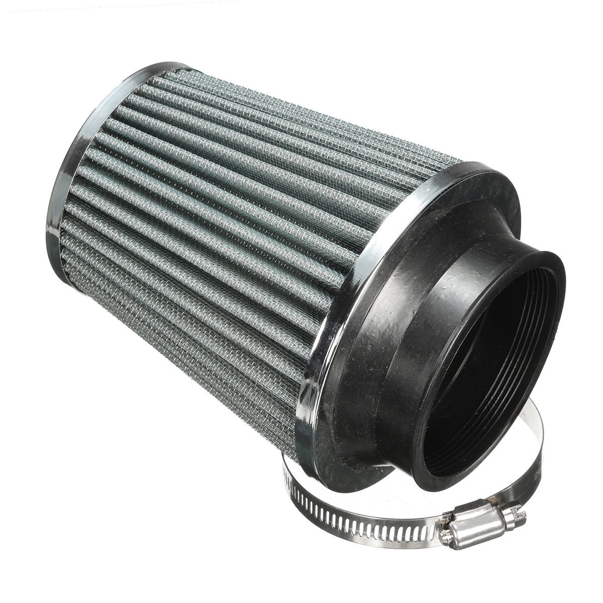 3Inch-75mm-Car-Air-Filter-Clean-Intake-High-Flow-Short-RAMCOLD-Round-Cone-Heavy-Metal-Alloy-1404939