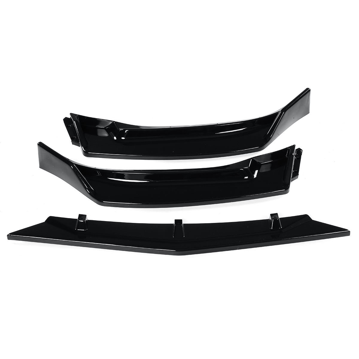 3PCS-For-2014-2018-Mazda-3-Axela-Painted-Black-Front-Bumper-Body-Kit-Spoiler-Lip-1773960