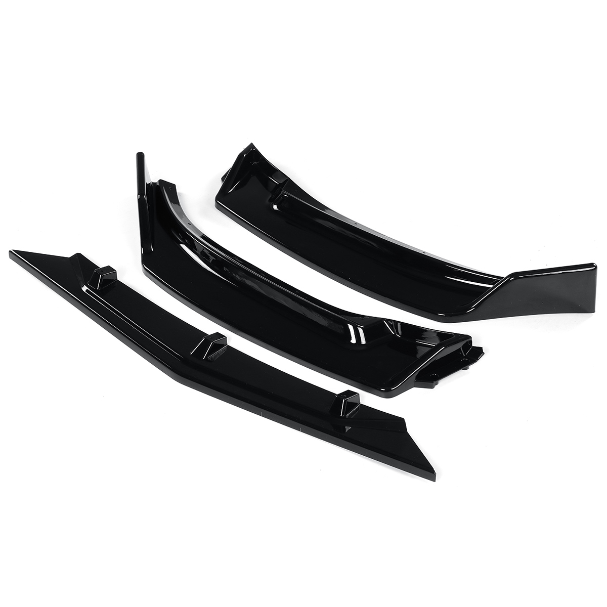 3PCS-For-2014-2018-Mazda-3-Axela-Painted-Black-Front-Bumper-Body-Kit-Spoiler-Lip-1773960