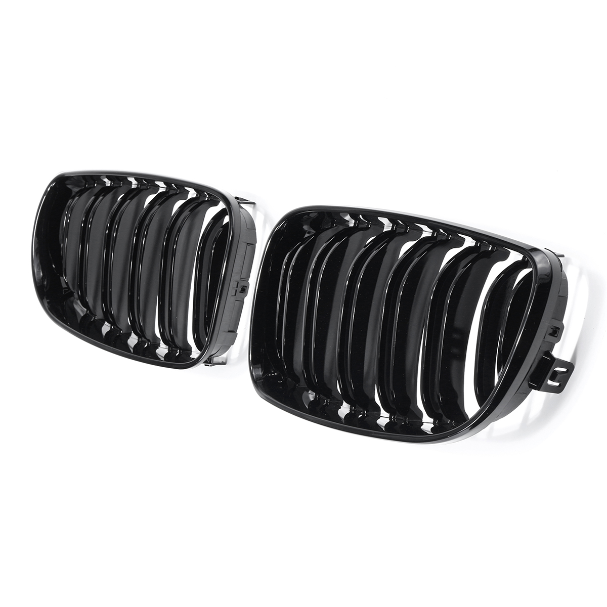 A-Pair-Of-ABS-Gloss-Black-Front-Kidney-Grille-For-BMW-E87-1-Series-08-13-1355486