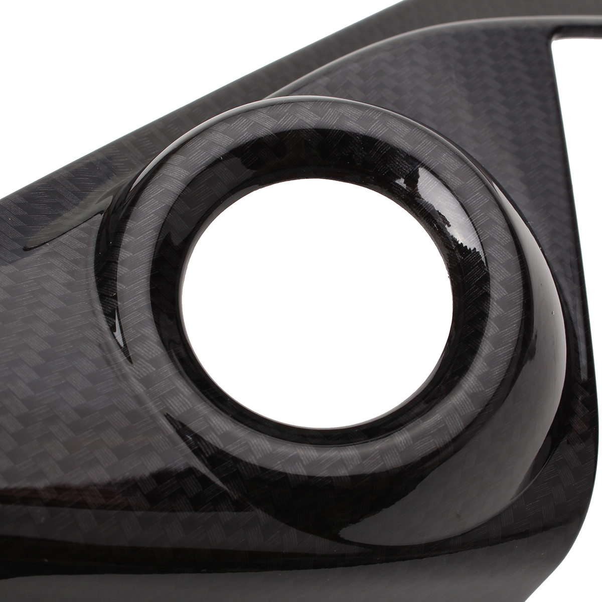 ABS-Carbon-Fiber-Style-Car-Door-Stereo-Knob-Ring-Speaker-Cover-For-Honda-1404853