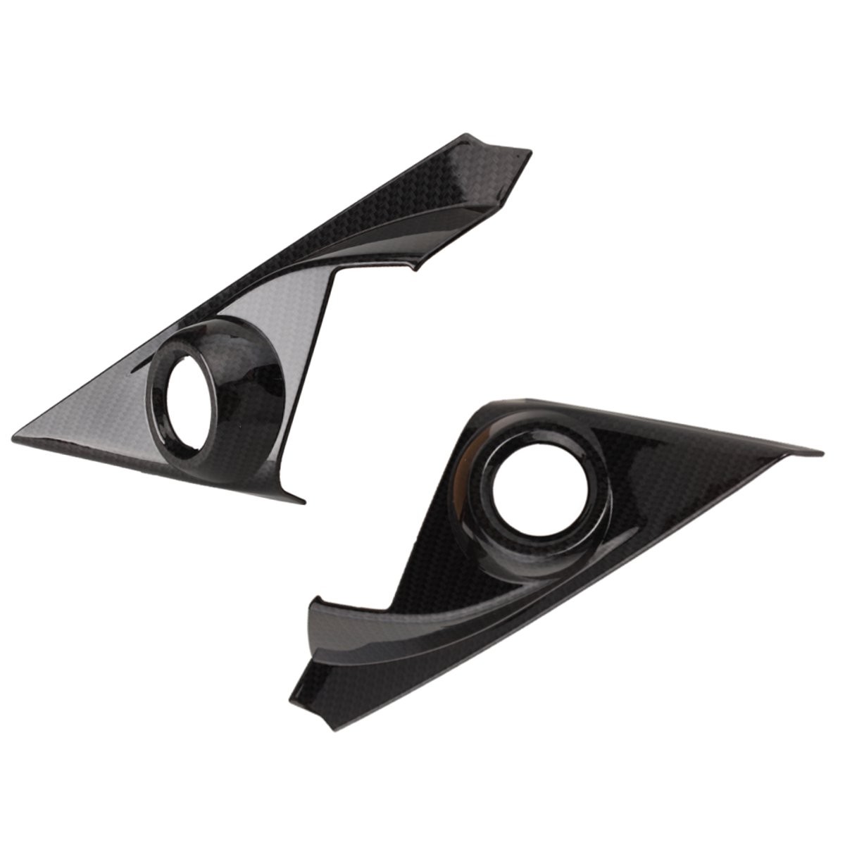 ABS-Carbon-Fiber-Style-Car-Door-Stereo-Knob-Ring-Speaker-Cover-For-Honda-1404853