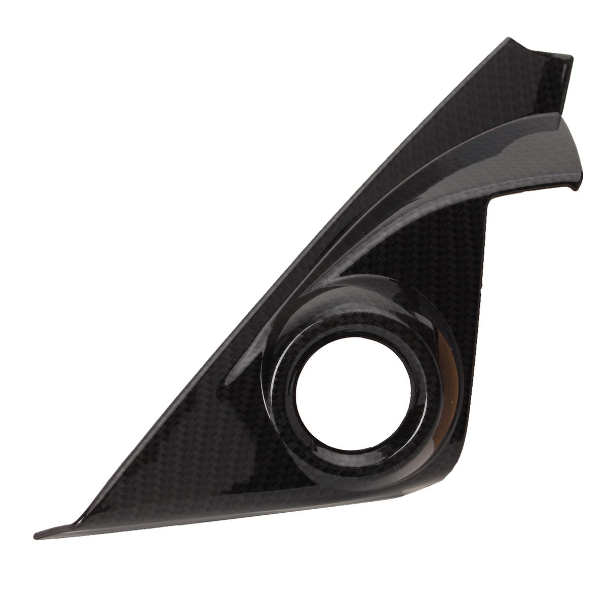 ABS-Carbon-Fiber-Style-Car-Door-Stereo-Knob-Ring-Speaker-Cover-For-Honda-1404853
