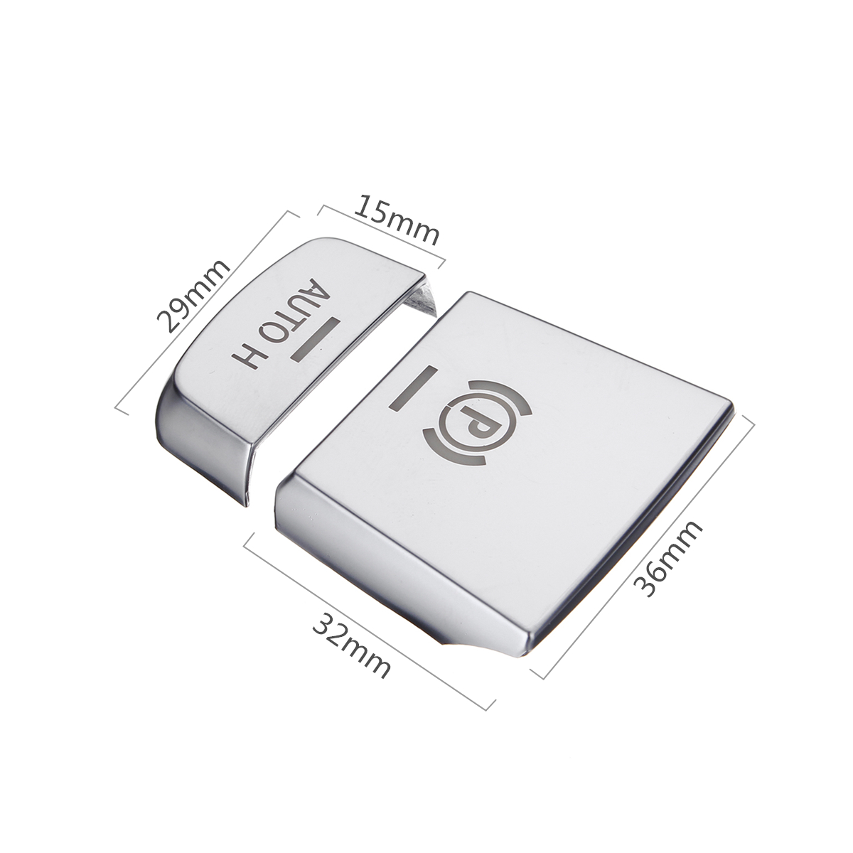Car-Electronic-Handbrake-AUTO-H-Buttons-Cover-For-BMW-5-series-F10-F18-Chrome-ABS-1426981