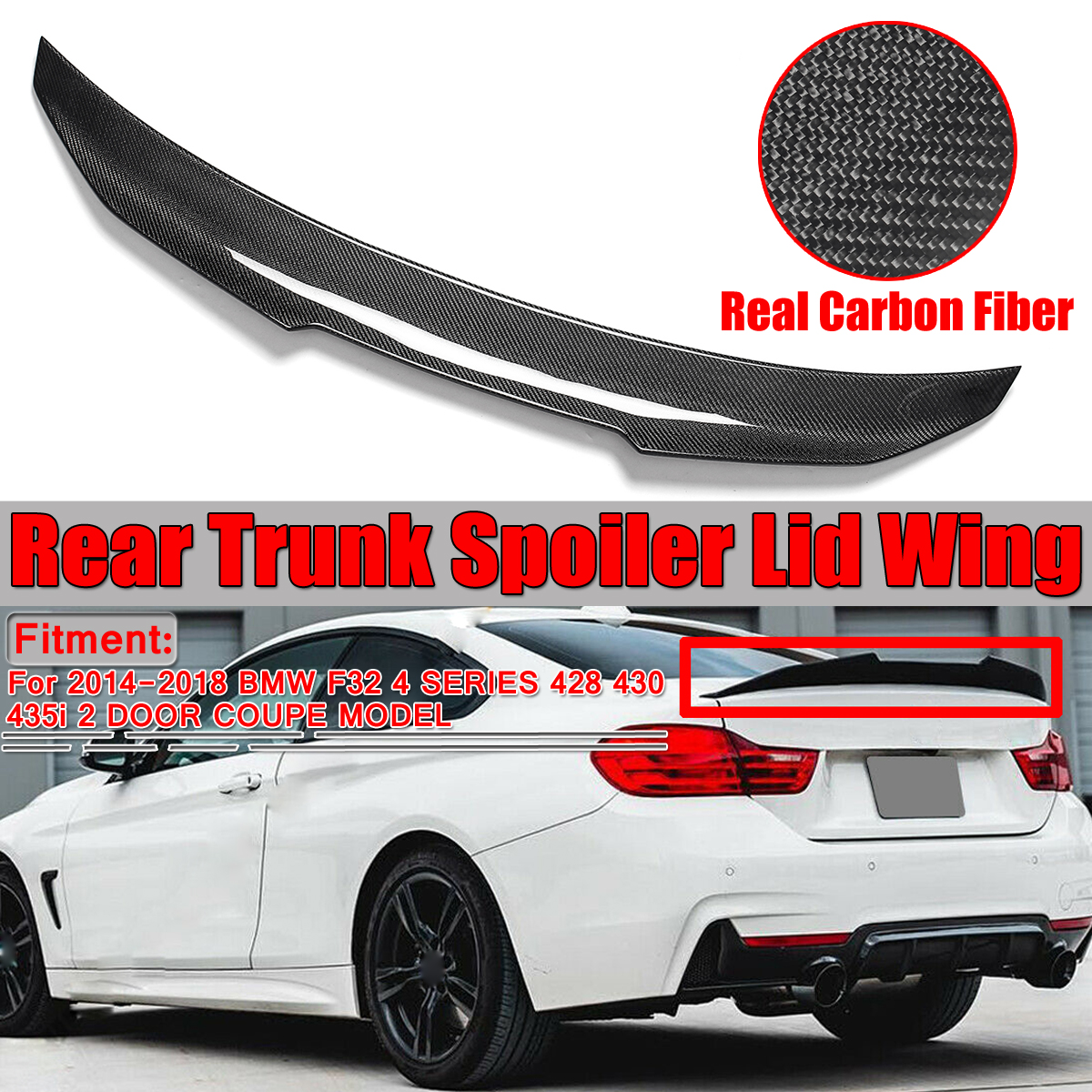 High-Kick--Duckbill-Carbon-Fiber-Trunk--Car-Spoiler-Wing-For-14-18-BMW-F32-428-430-435i-2DR-1521026