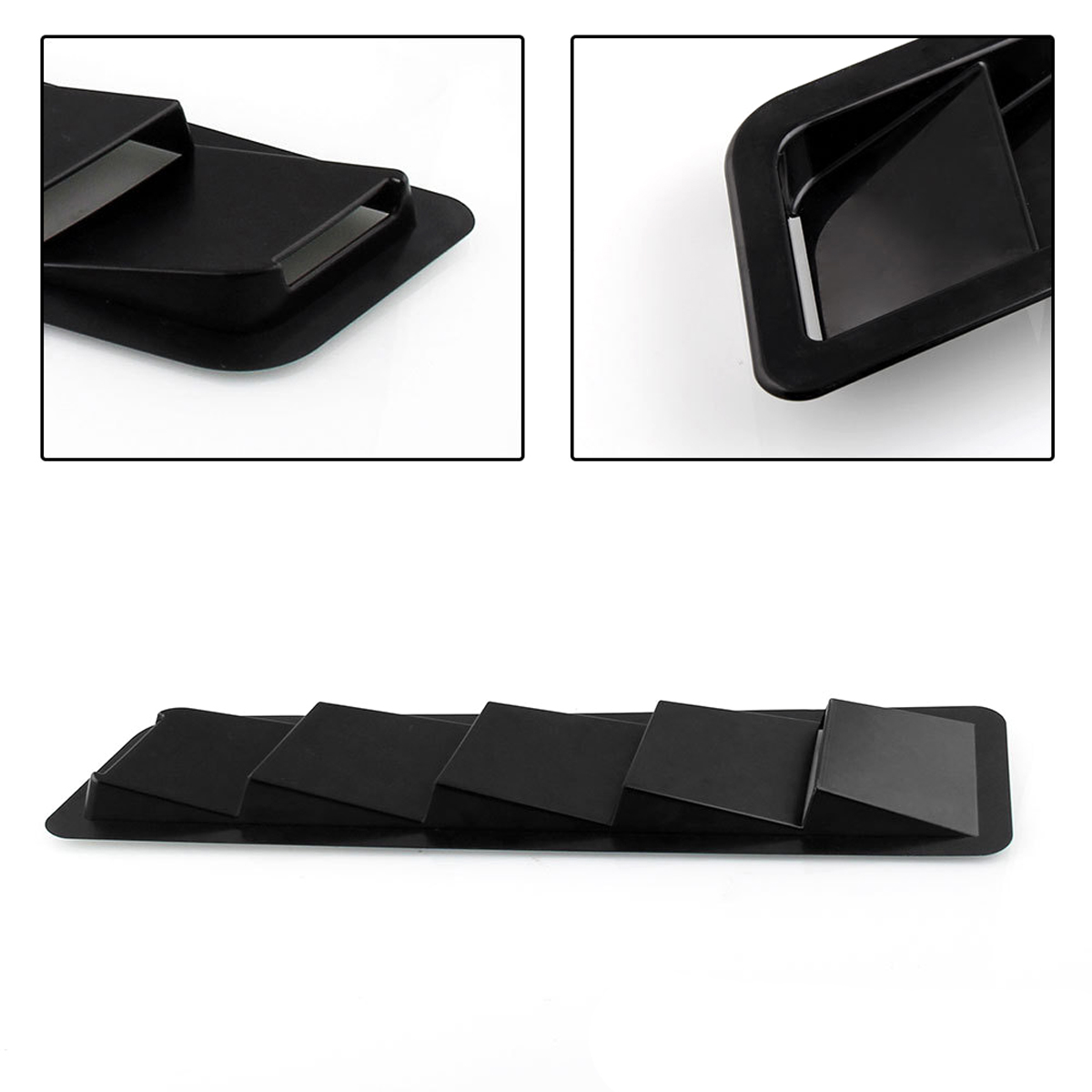 Universal-Intake-Panel-Window-Air-Ventilated-Blinds-Air-Outlet-Trim-Set-Matte-Black-ABS-1344665