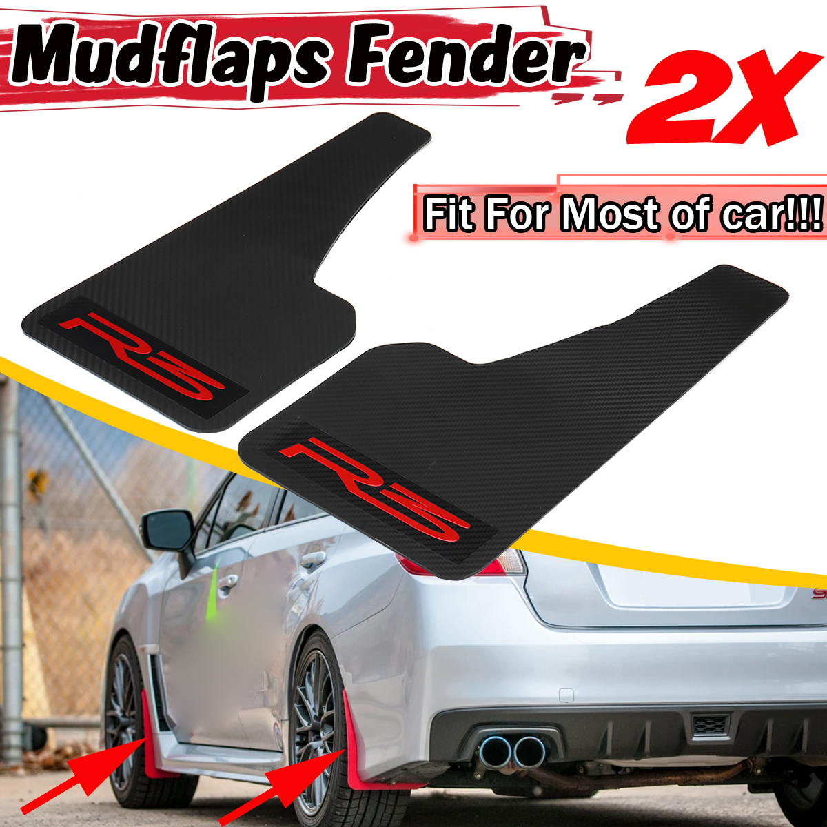 2PCS-Universal-Car-Modification-Mud-Flaps-Fender-Guards-Carbon-Fiber-For-Car-Pickup-Van-1784182
