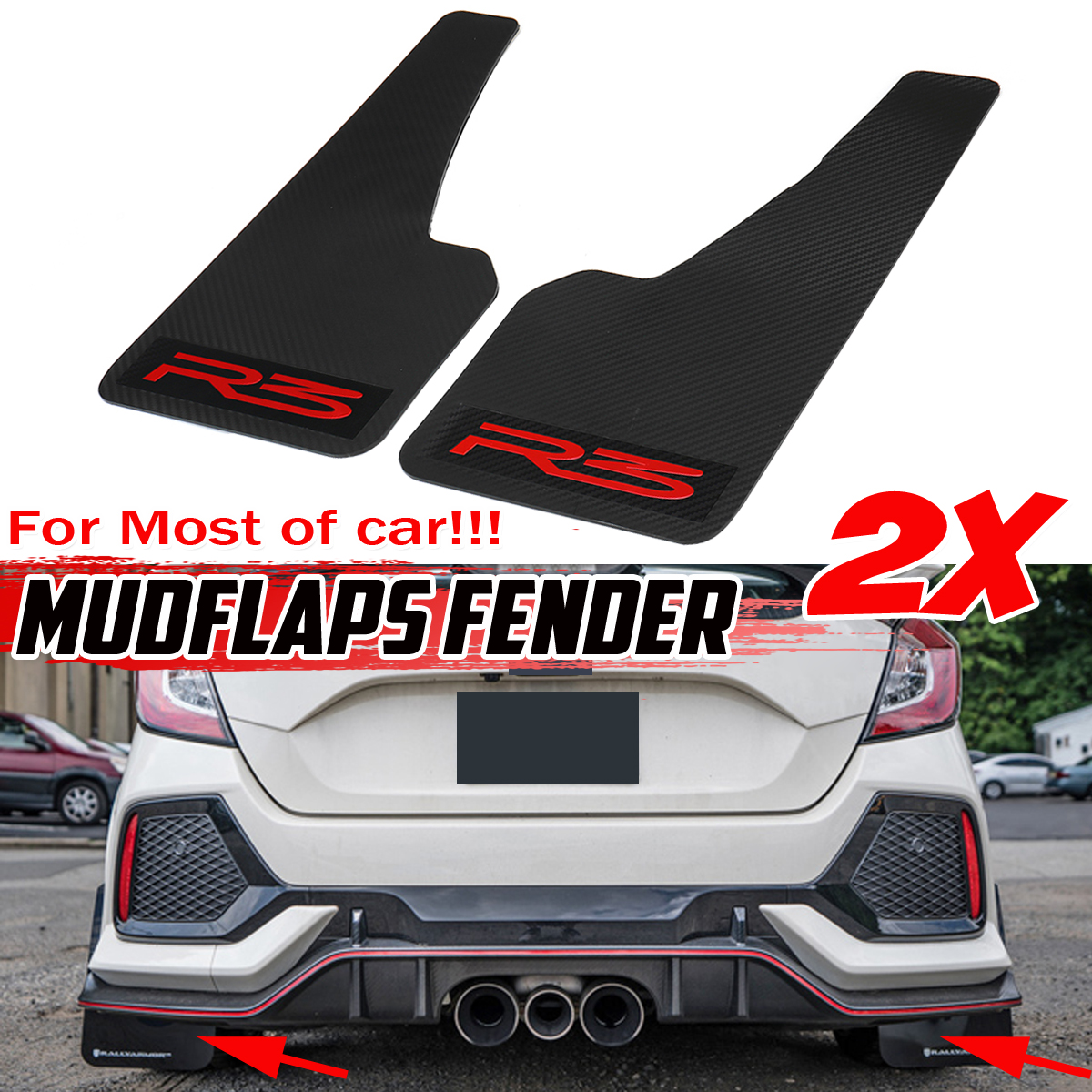 2PCS-Universal-Car-Modification-Mud-Flaps-Fender-Guards-Carbon-Fiber-For-Car-Pickup-Van-1784182