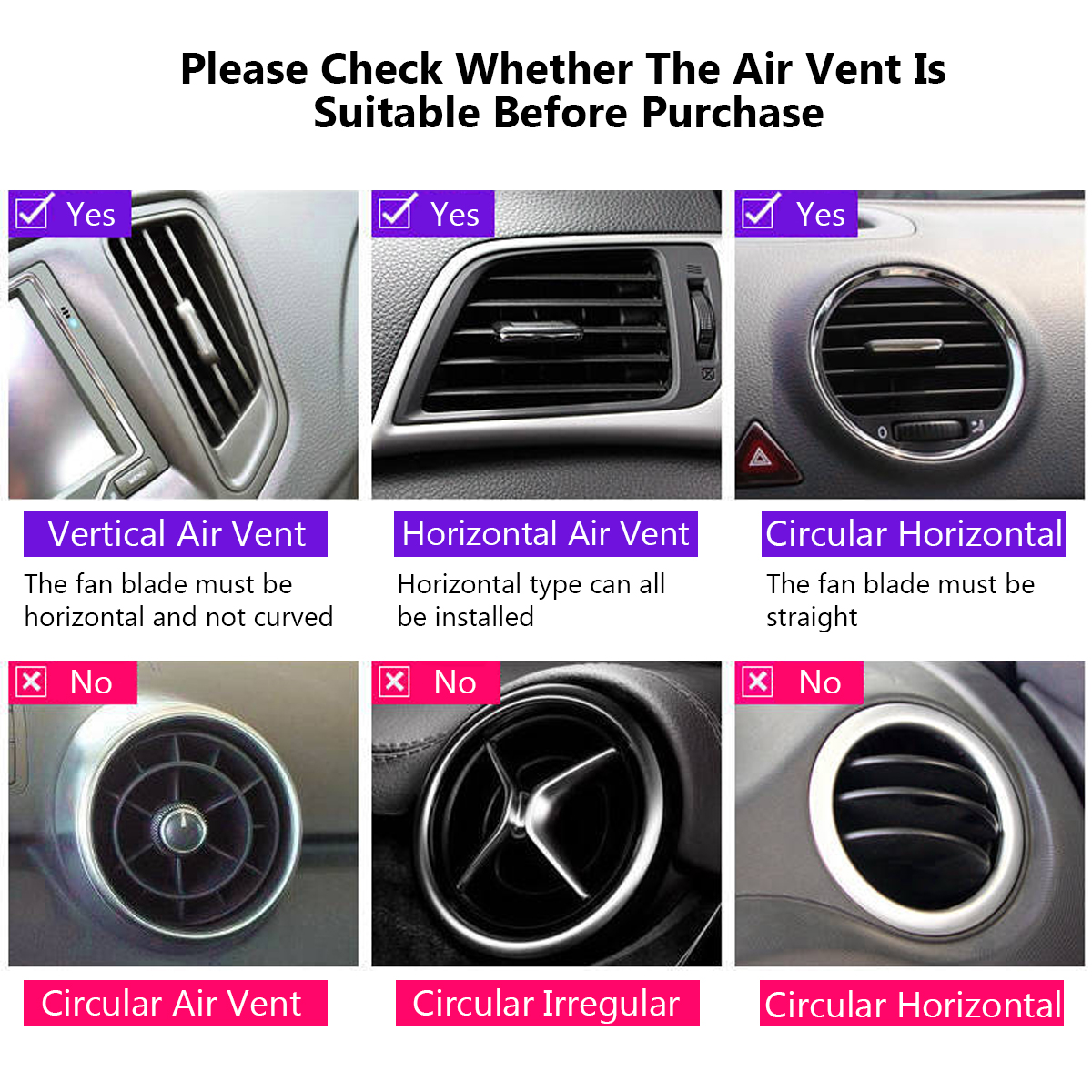 10PCS-Car-Air-Conditioner-Outlet-Vent-Grille-Decoration-U-Shape-Molding-Trim-Strip-1749415