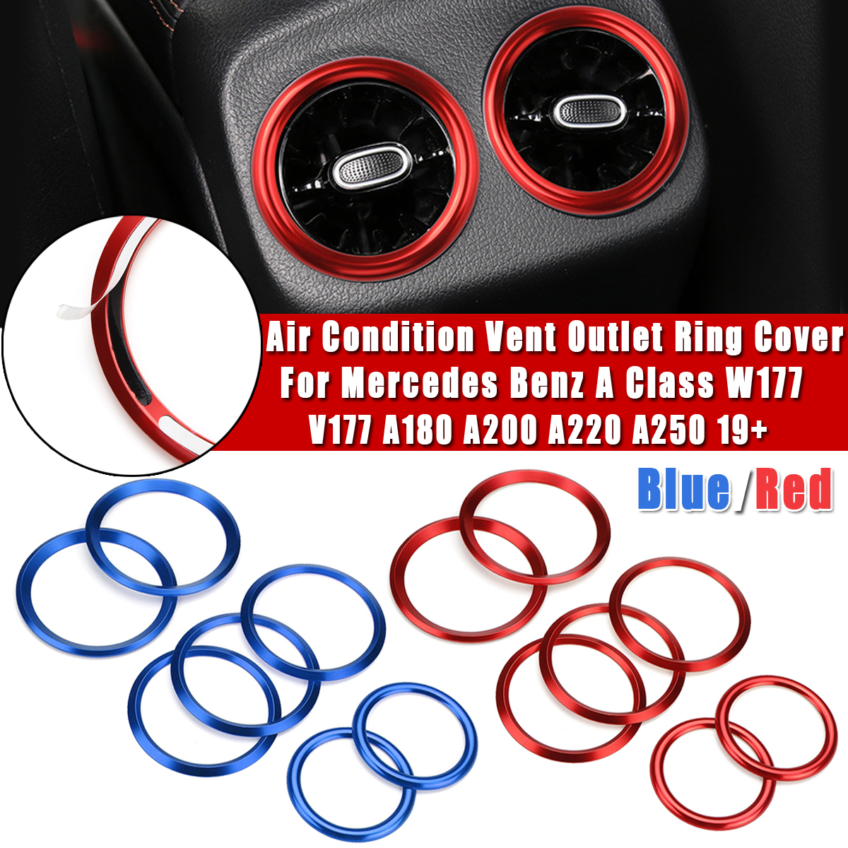 Car-Air-Condition-Vent-Outlet-Ring-Cover-Trim-For-Mercedes-Benz-A-Class-W177-V177-1629056