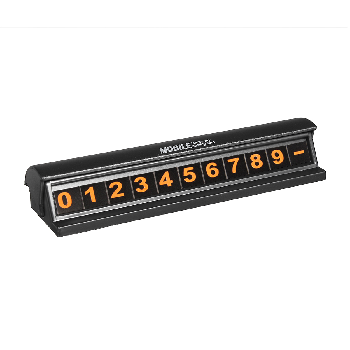 Fluorescent-Black-Silver-Hidden-Car-Temporary-Parking-Phone-Number-Card-Plate-1277007
