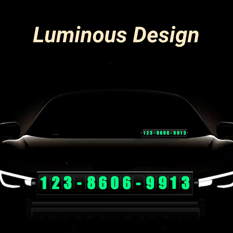Luminous-Rotatable-Double-Number-Car-Temporary-Parking-Phone-Number-Card-Plate-Car-Decoration-1291240