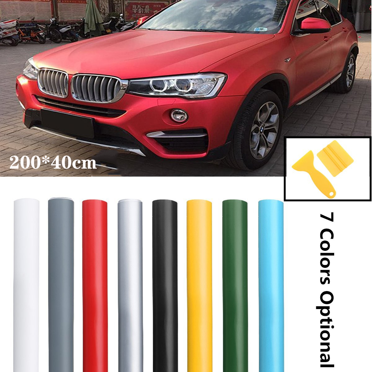 20060cm-Car-Truck-Premium-Matte-Flat-Color-Vinyl-Film-Wrap-Stickers-Decal-Bubble-1678930