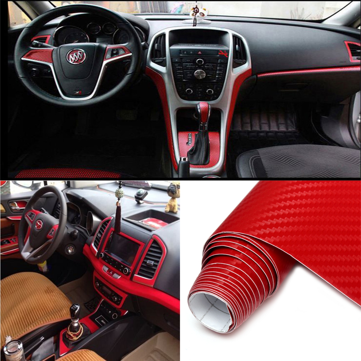 2Mx50CM-DIY-Gloss-3D-Carbon-Fiber-Vinyl-Wrap-Roll-Film-Sticker-8-Colors-for-Car-Vehicle-986494