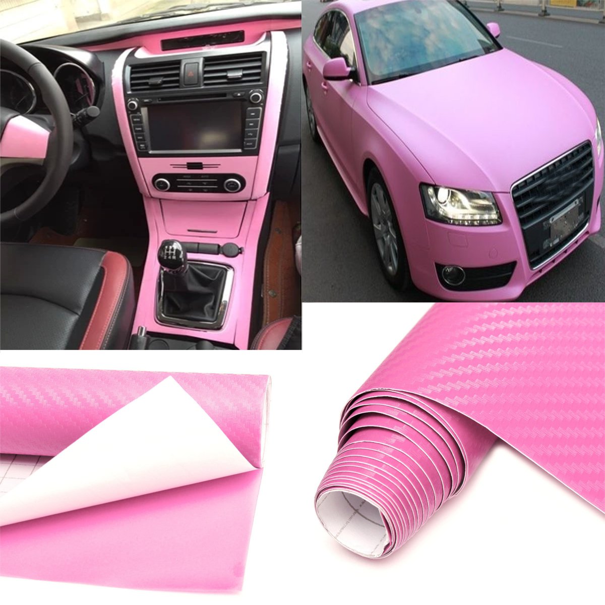 2Mx50CM-DIY-Gloss-3D-Carbon-Fiber-Vinyl-Wrap-Roll-Film-Sticker-8-Colors-for-Car-Vehicle-986494