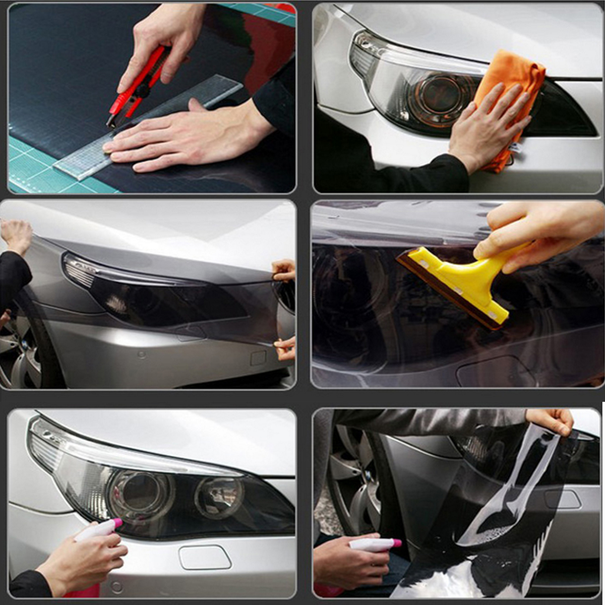 30x180cm-Light-Black-Car-Headlight-Film-Taillight-Vinyl-Tint-Fog-Light-Protection-Sheet-Sticker-DIY-1422804