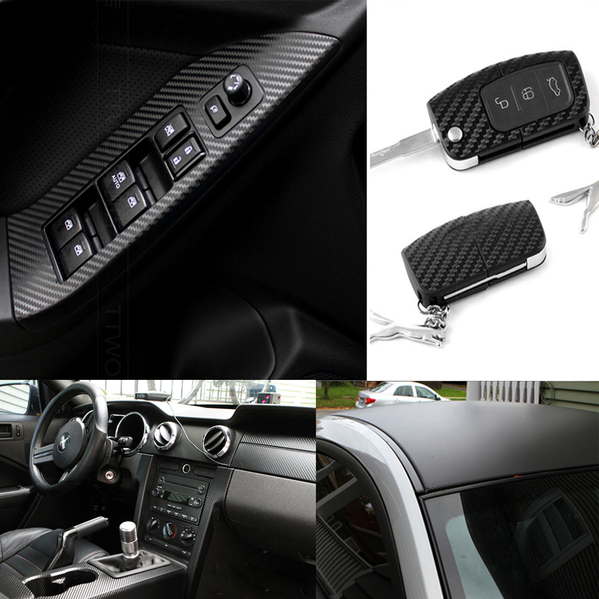 3D-Carbon-Fiber-Car-Sticker-Vinyl-Wrap-Decal-Sheet-Roll-Film-DIY-127X20cm-1428611