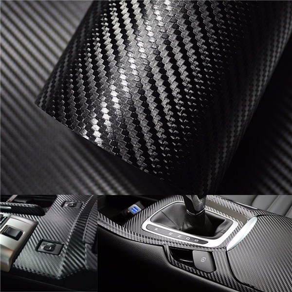 3D-Carbon-Fiber-Vinyl-Car-Wrap-Sheet-Roll-Film-Sticker-Decal-DIY-100quotx12quot-Black-1029619
