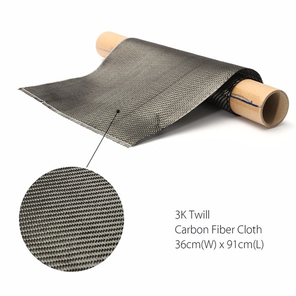 3K-36X91cm-Black-Real-Carbon-Fiber-Cloth-Tape-Fabric-Twill-UNI-Directional-Weave-For-Car-Bicycle-1110098