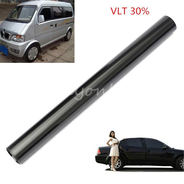 Window-Tint-Film-Black-30-50cm-X-6m-Roll-2-PLY-Car-Auto-House-Commercial-1566466