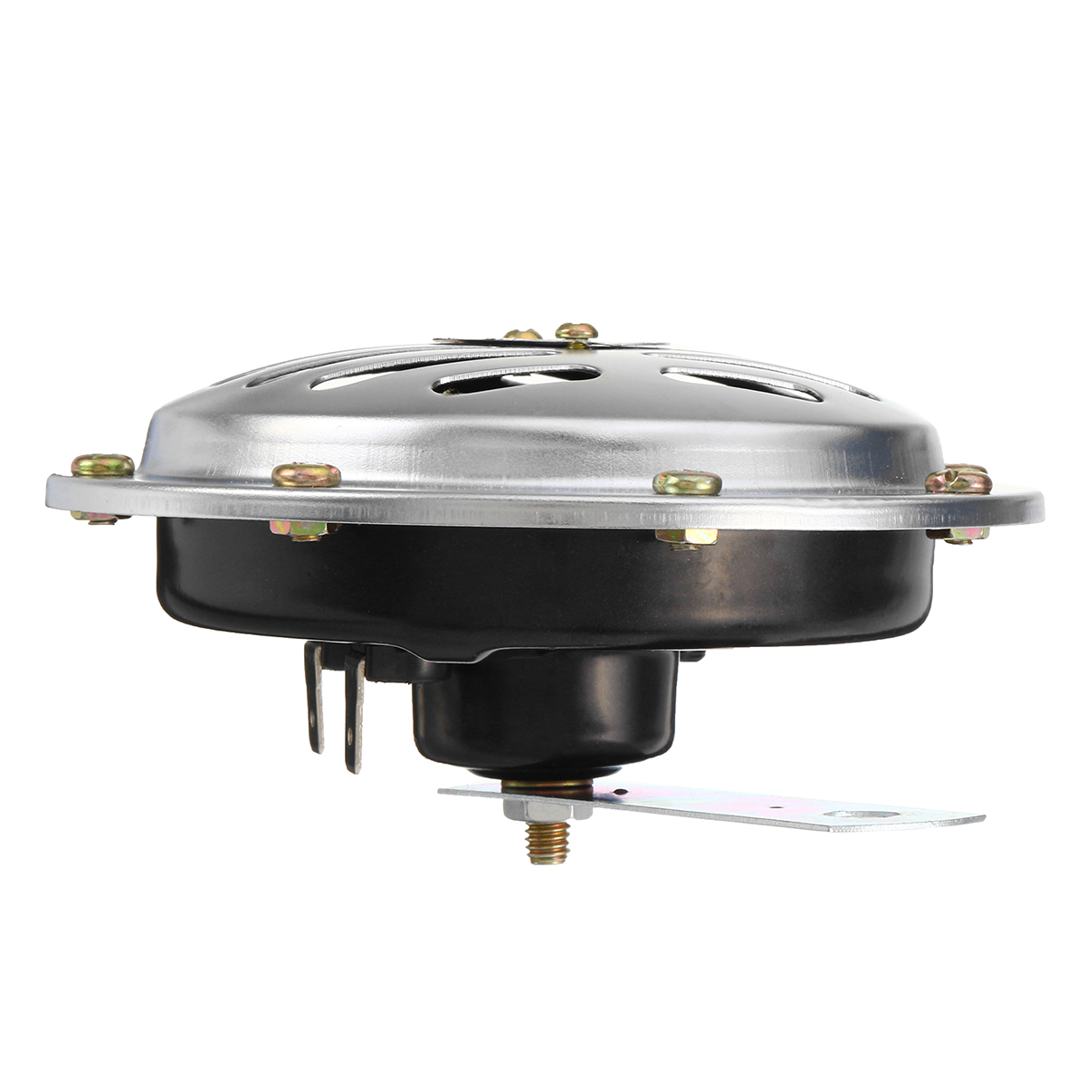 12V-115DB-Chrome-Car-Horn-Grill-Mount-Compact-Super-Loud-Blast-Tone-320-430Hz-1259716