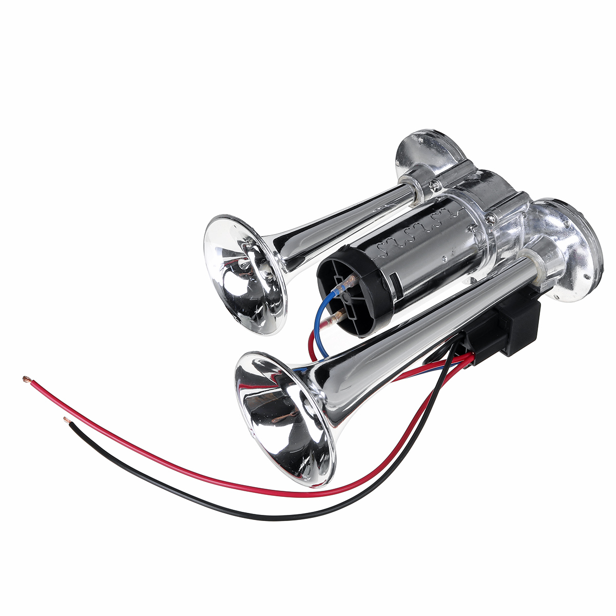 12V-300db-Electric-Horn-Trumpet-Marine-Chrome-Fog-Stainless-Steel-Boat-Truck-1667959