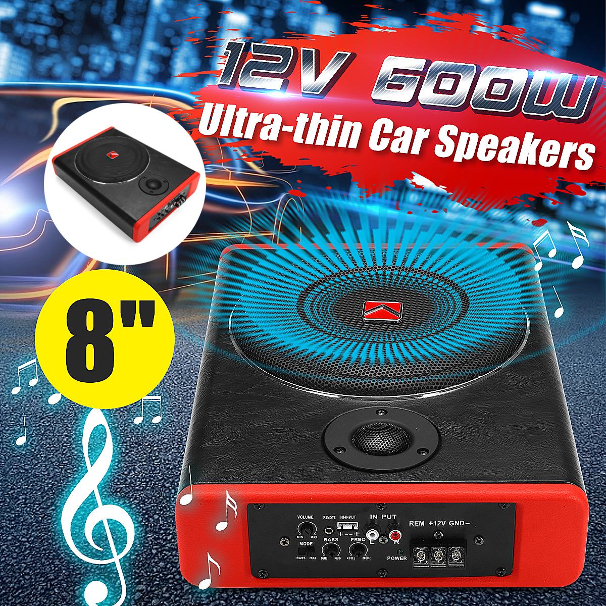 12V-Car-Subwoofer-8Inch-600W-Woofer-Speaker-Slim-Single-Channel-Power-Amplifier-1694094