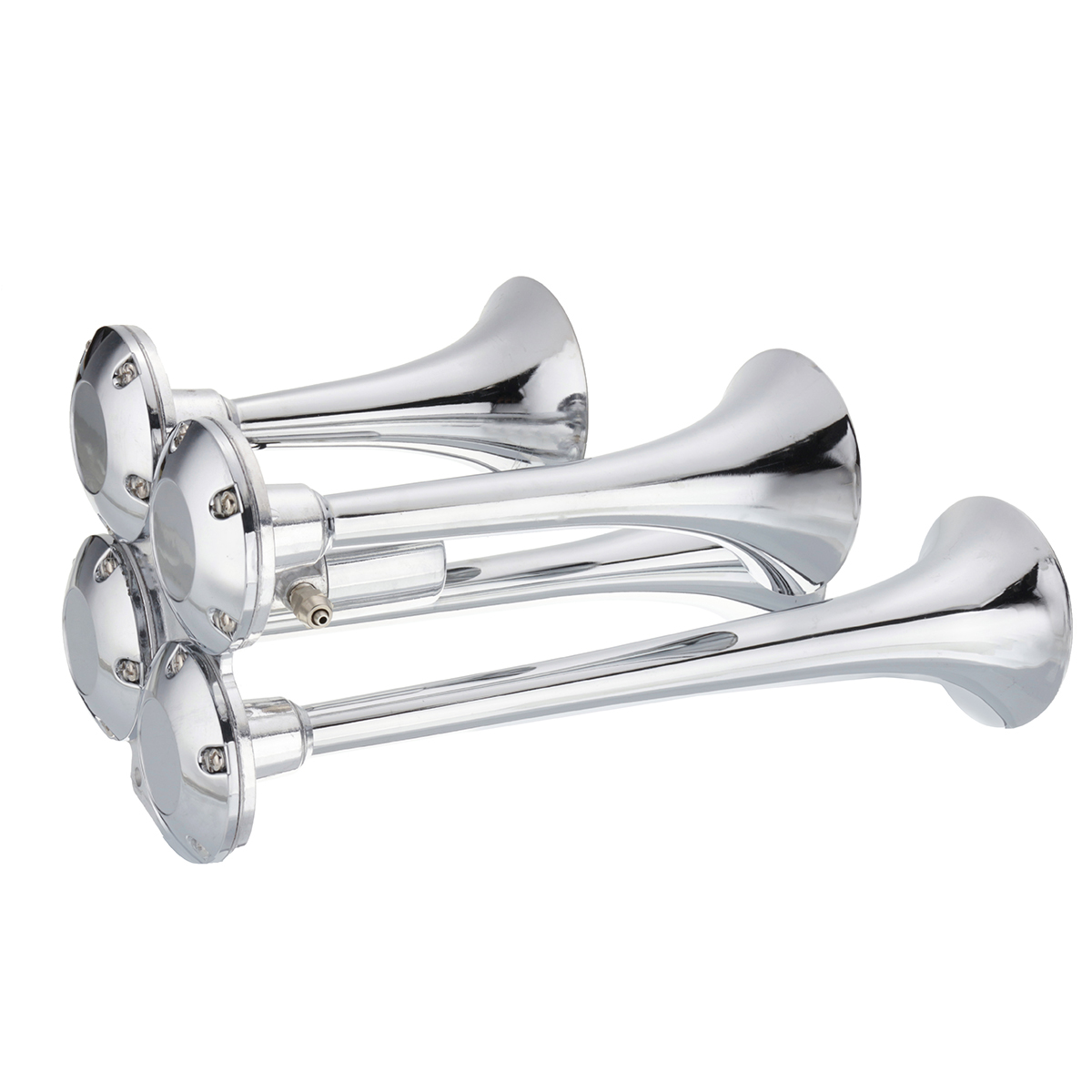 149DB-Loud-4-Four-Trumpet-Train-Air-Horn-Metal-Chrome-For-Car-Truck-Boat-12V-24V-1272054