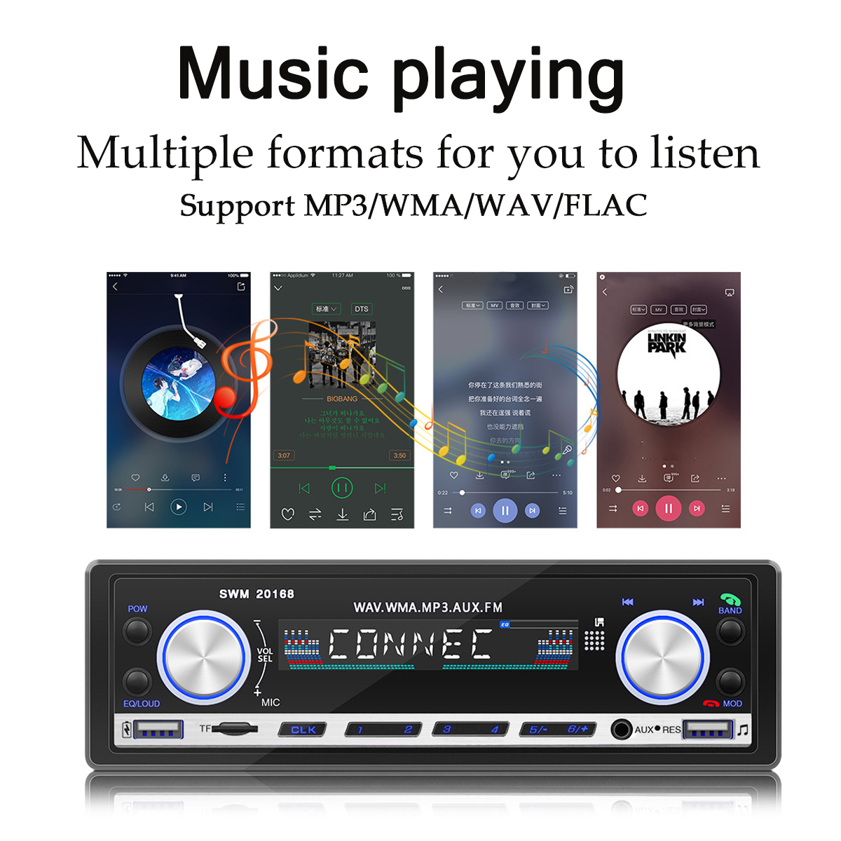 20168-1Din-Car-Radio-Stereo-MP3-Player-HD-bluetooth-With-Remote-Control-AUX-USB-SD-FM-U-Disk-12V-Sup-1624112