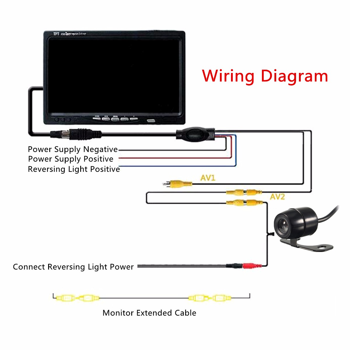 7-Inch-Car-Rear-View-TFT-LCD-Monitor--170deg-Waterproof-Reverse-Back-Parking-Camera-1060816