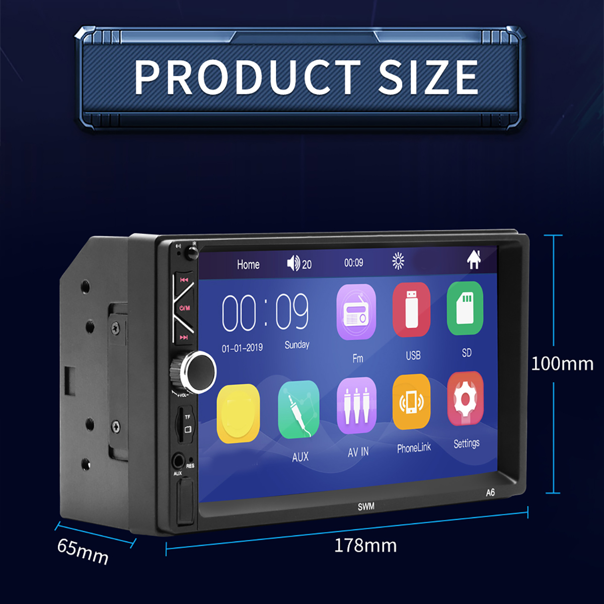 7Inch-Double-2DIN-Car-MP5-Player-bluetooth-Touch-Screen-Stereo-Radio-USB-AUX-Camera-1722547