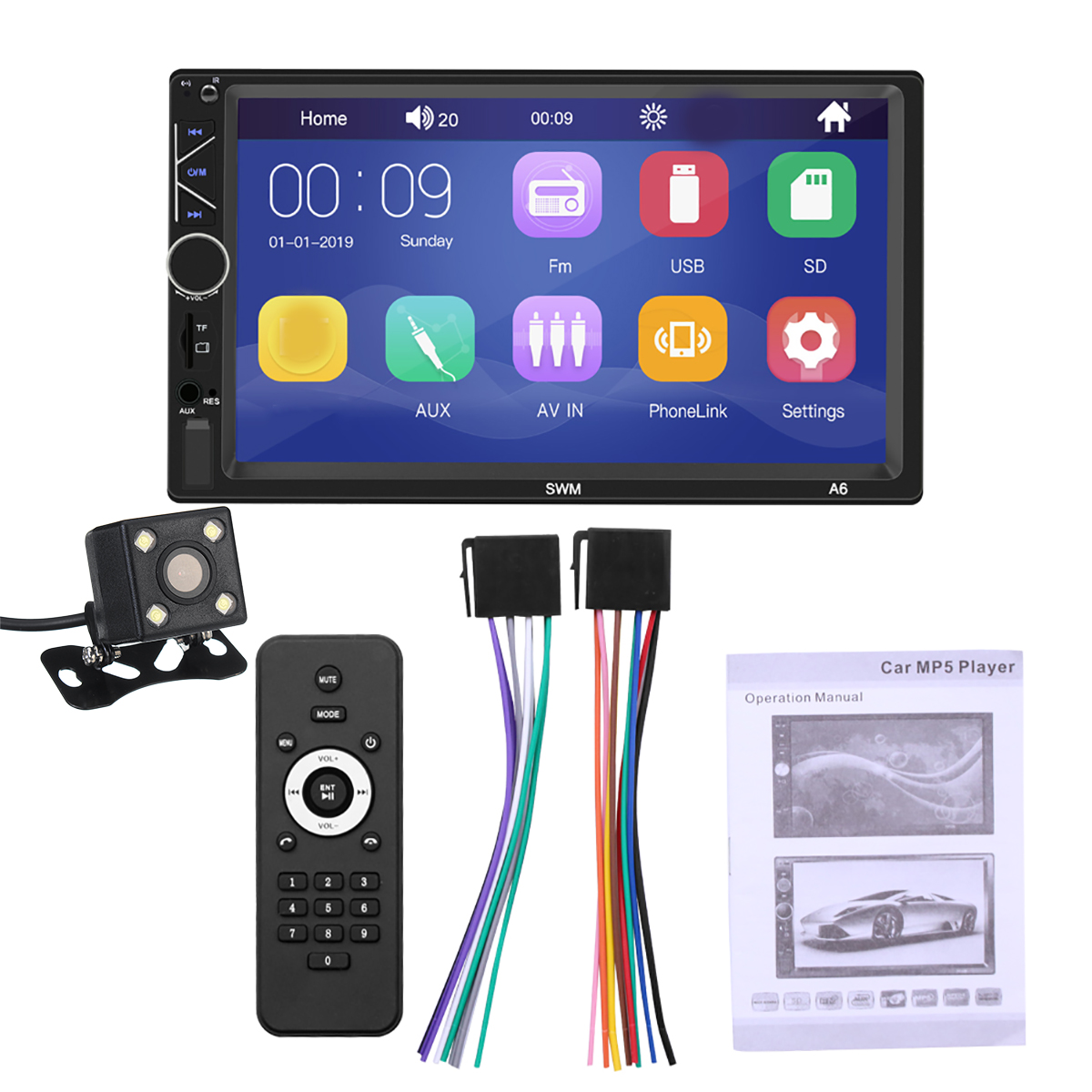 7Inch-Double-2DIN-Car-MP5-Player-bluetooth-Touch-Screen-Stereo-Radio-USB-AUX-Camera-1722547